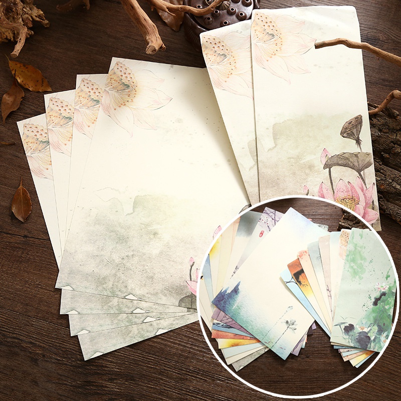 Phong Bì Thư Bằng Giấy Viết Lời Nhắn Phong Cách Đồng Quê Cổ Điển Dành Cho Văn Phòng