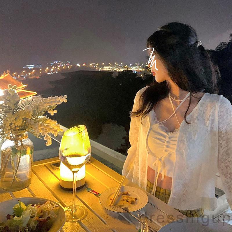 Đầm Nữ Tay Dài Cổ Chữ V Thời Trang