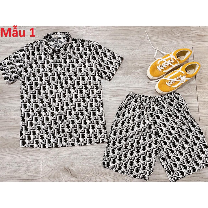 Bộ Đồ Sơ Mi Lụa Cộc Tay, Bộ Đồ Mặc Nhà Cộc Tay Chất Lụa Mát