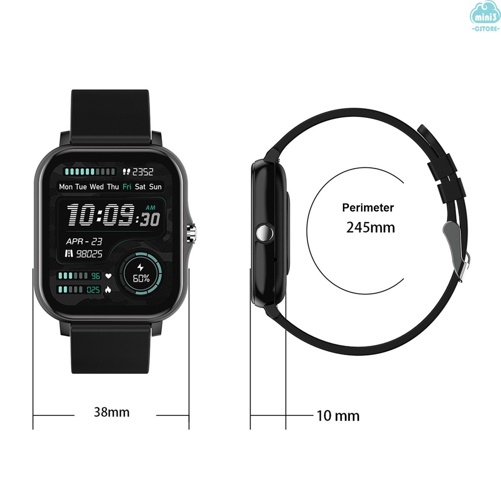 (V06) H20 Intelligent BT Watch 1.69in Color Screen IP67 Waterproof Watch Steps Counting Heart Rate Sleep Quality Monitoring Multi-Sports Mode Fitness Watch