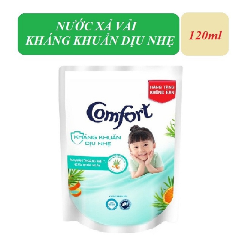 Nước Xả Comfort Đậm Đặc Kháng Khuẩn Dịu Nhẹ/ Hương Ban Mai 120ml - Hàng khuyến mãi