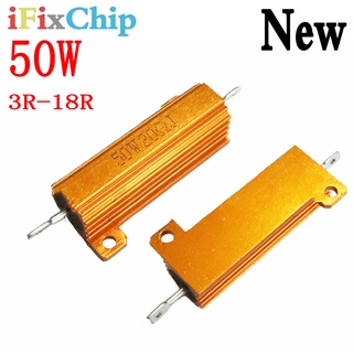 50w nhôm điện kim loại vỏ điện trở dây 3r-18r 4r 10r 15r ohm điện trở rx24