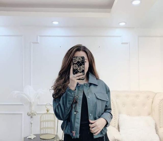 ÁO KHOÁC DA RÚT DÂY