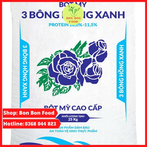 500G Bột mì ba bông hồng xanh cao cấp