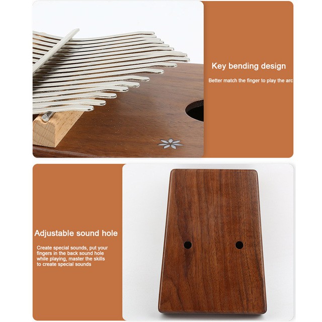 Đàn kalimba 17 phím dạng hộp âm to thump piano -BWS Nhiều mẫu