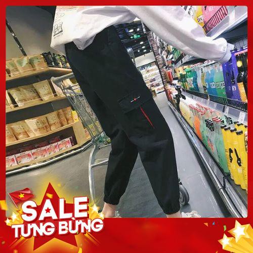 Quần jogger kaki túi hộp phối màu (kèm video hình thật) - Hàng nhập khẩu