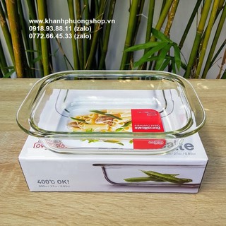 Khay thủy tinh lock&lock 800ml - khay thủy tinh lock&lock