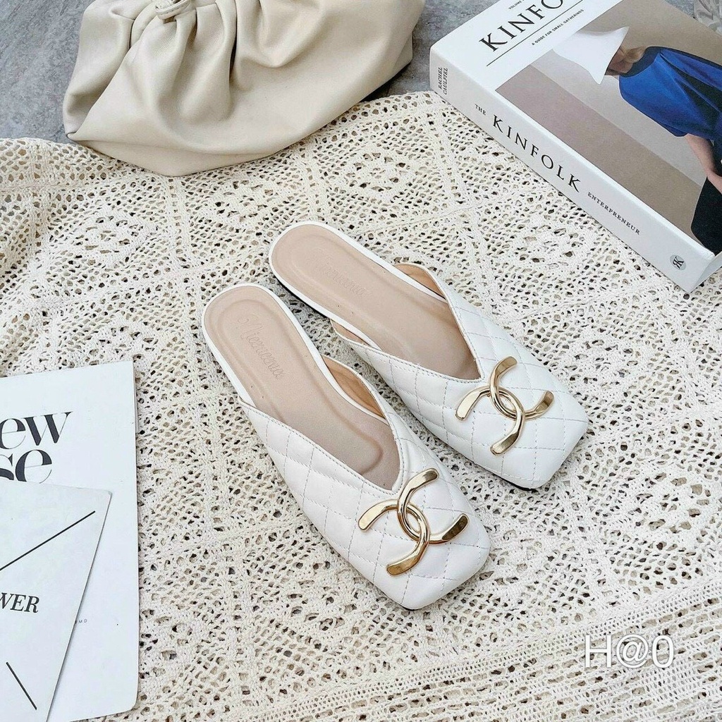 Video + Ảnh thật Dép sục nữ khóa x da mềm êm chân siêu xinh