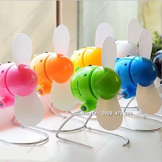 Quạt USB Cánh Mềm Siêu Mát Dùng Được Pin Tiểu AA - 6554