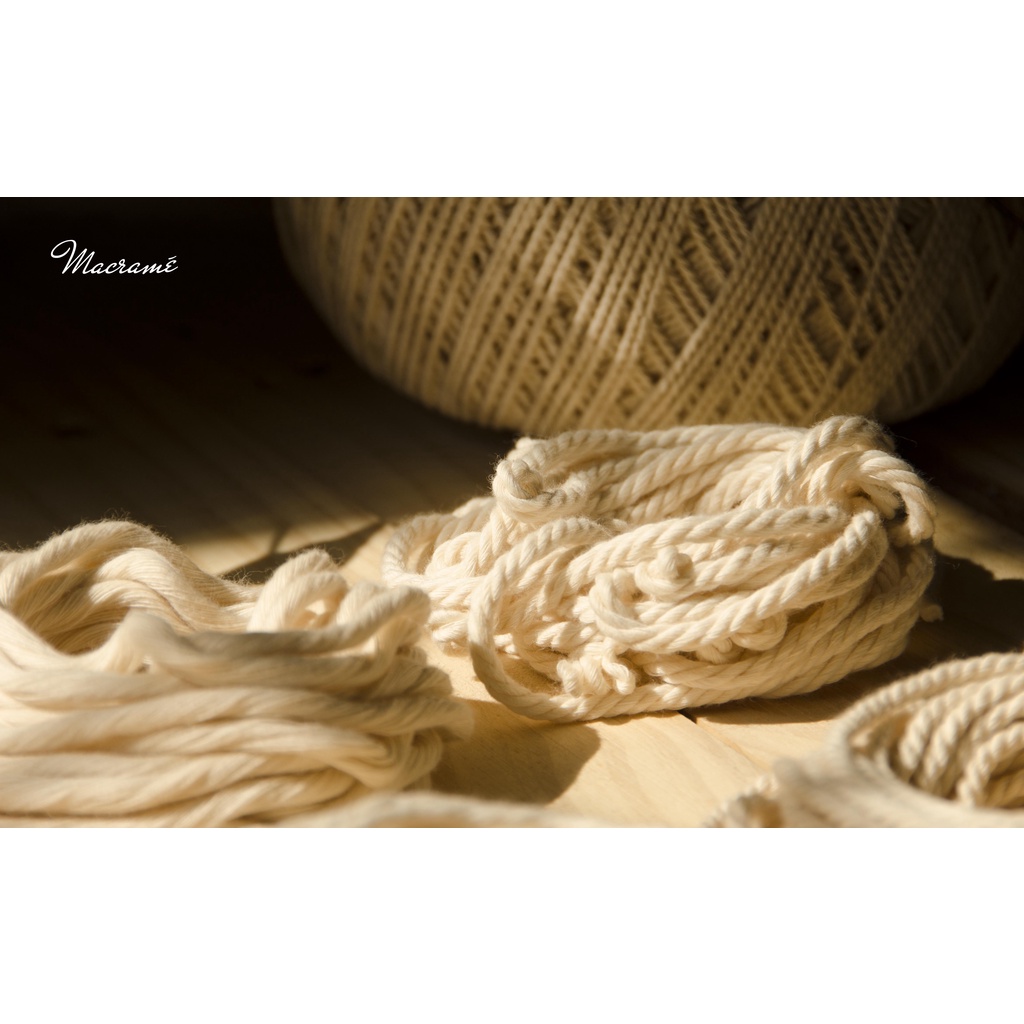 Dây thừng thắt Macrame 3 xoắn (2mm, 3mm, 4mm,5mm)_ Macrame Twine I Phụ kiện Macrame