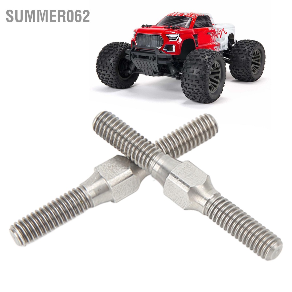 Summer062 2 chiếc RC Turnbuckle Link Thép Xuất hiện tinh tế Hiệu suất ổn định Thanh giằng cho ARRMA Granite 1/10 Car Silver
