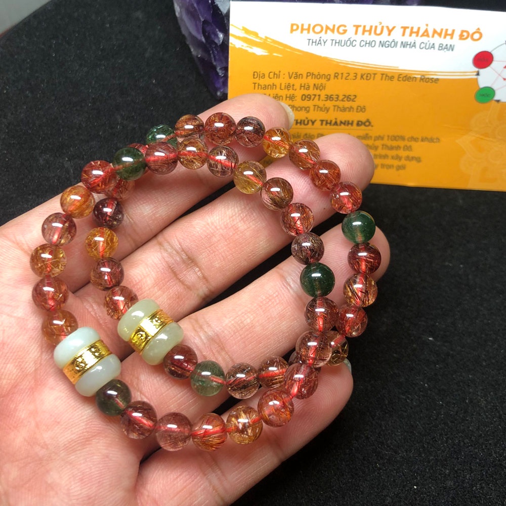 Chuỗi Vòng Tóc Tam Tài VIP 6A size 6 - 6.5mm - Cầu Tài Lộc, May Mắn, Công Việc Hanh Thông - Phong Thủy Thành Đô