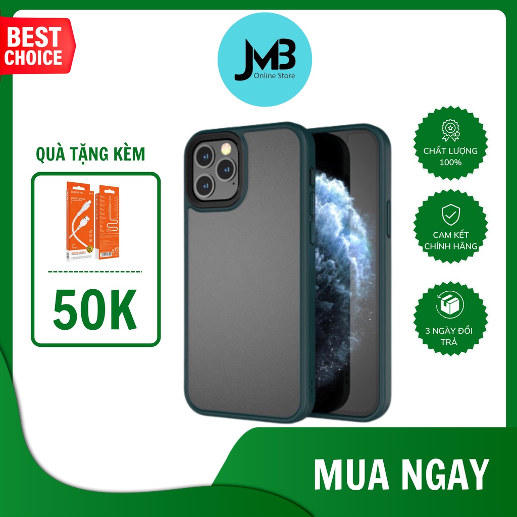 Ốp điện thoại iP 11 11 Pro 11 Pro Max hiệu Likgus chất liệu mặt lưng PC cứng nhám mờ, viền TPU mềm mạ màu,chống sốc