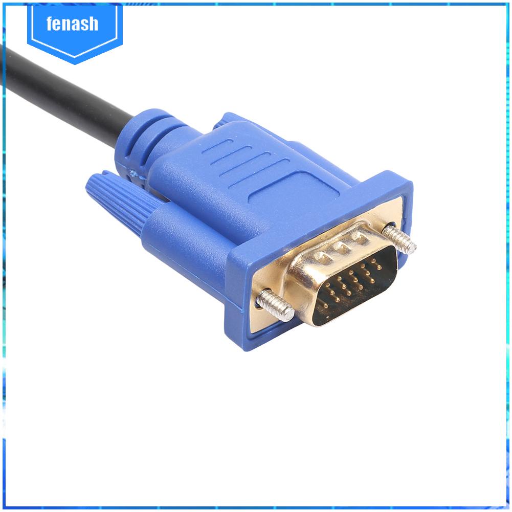 ✪Cáp Chuyển Đổi HDMI-compatible Màu Vàng Sang VGA HD 15Pin 1080P Dài 6FT