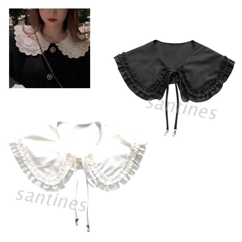 Cổ áo giả thiết kế hình nơ phối ren phong cách Lolita Vintage