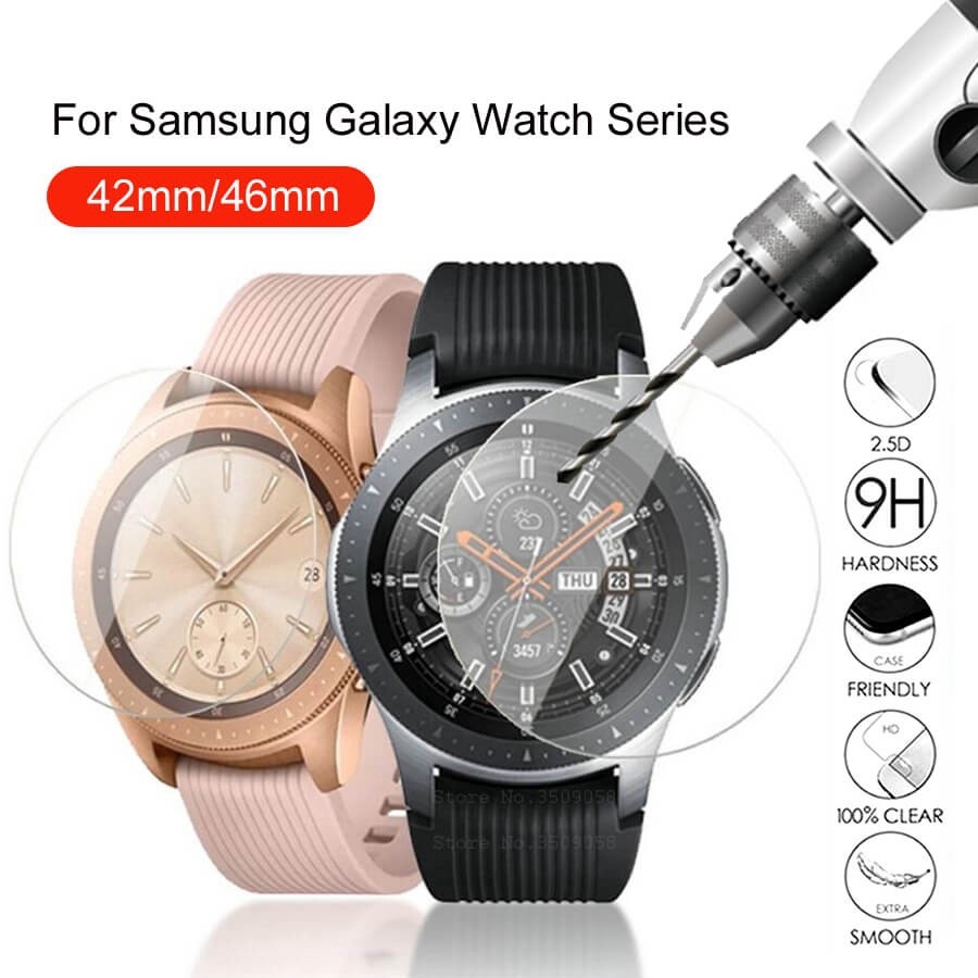 Xumu 2pcs For Samsung Galaxy Watch 46mm 42mm Gear S3 HD Tempered Glass Screen Protector Film