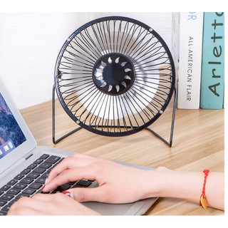 Quạt Điện Mini Để Bàn Cắm Cổng USB 5V - Lồng Sắt - Cực Êm