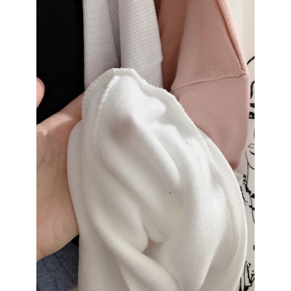 Áo nỉ sweater, áo nỉ nữ hình cô gái form rộng màu trắng JUNIDO