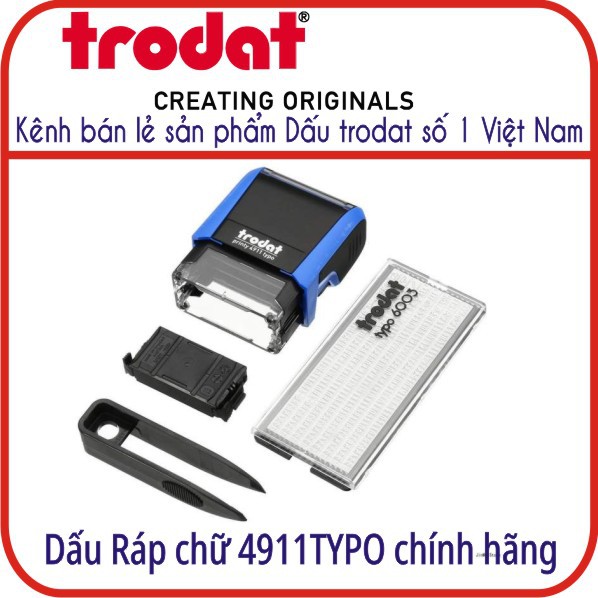 Dấu ghép chữ kích thước 14x38mm (4911 TYPO)