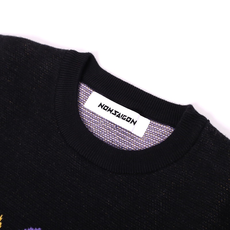 Áo nỉ NEEDS OF WISDOM Flame Knit Sweater - Local Brand Chính Hãng