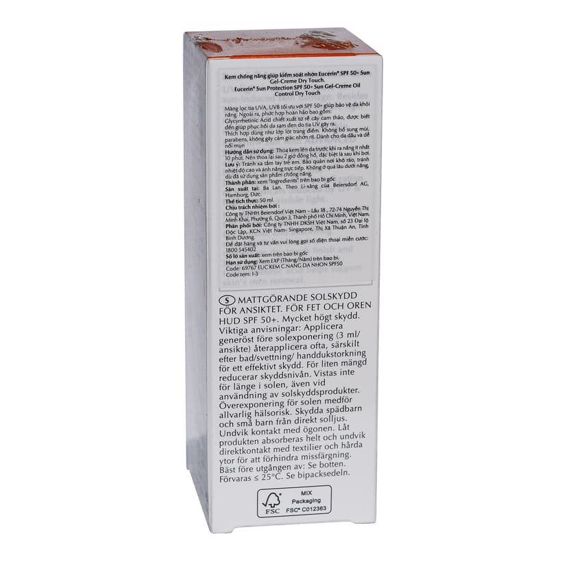 Kem chống nắng cho da nhờn, mụn Oil Control Dry 50ml - Eucerin | BigBuy360 - bigbuy360.vn