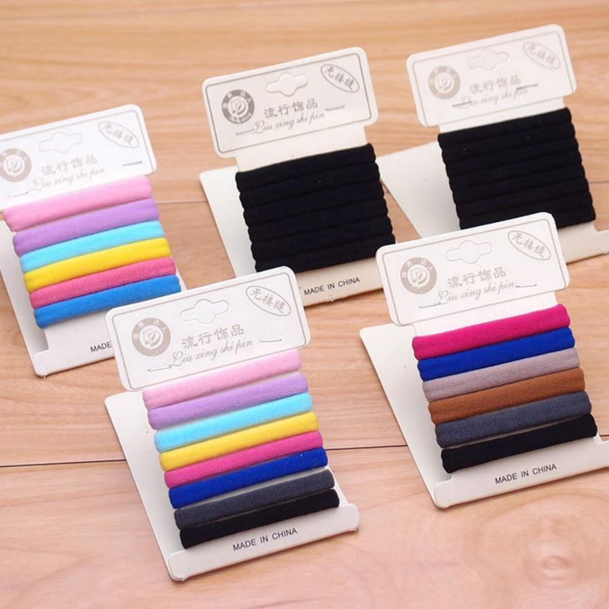 Set 8 dây cột tóc co dãn nhiều màu sắc đầy cá tính