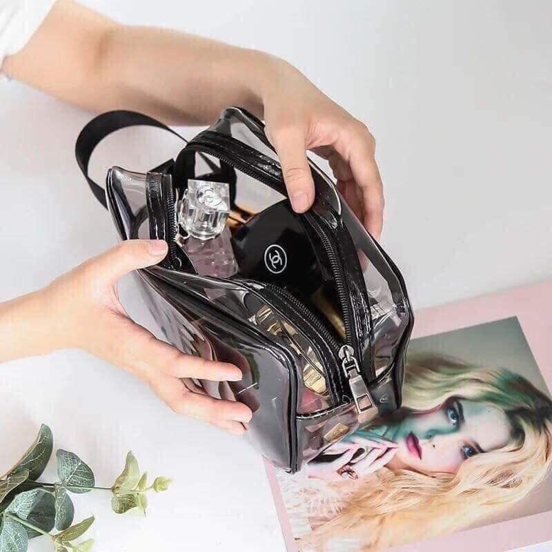Set 3 túi đựng mỹ phẩm trong suốt đựng đồ du lịch thời trang cao cấp | BigBuy360 - bigbuy360.vn