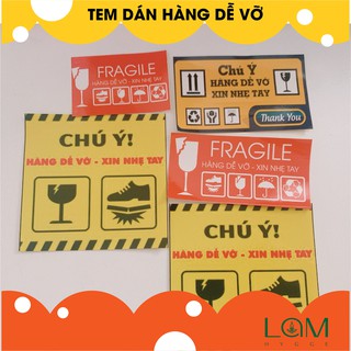 100 NHÃN STICKER TEM CẢNH BÁO HÀNG DỄ VỠ - HÀNG ĐẸP ĐỦ KÍCH THƯỚC KIỂU DÁNG