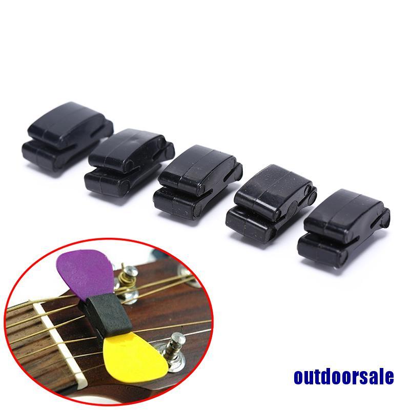 Set 5 Giá Đỡ Miếng Gảy Đàn Guitar Bass Ukulele Bằng Cao Su Màu Đen