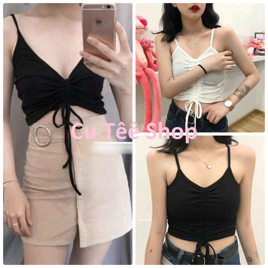 [Áo Nữ] Áo 2 dây rút ngực siêu hot trend