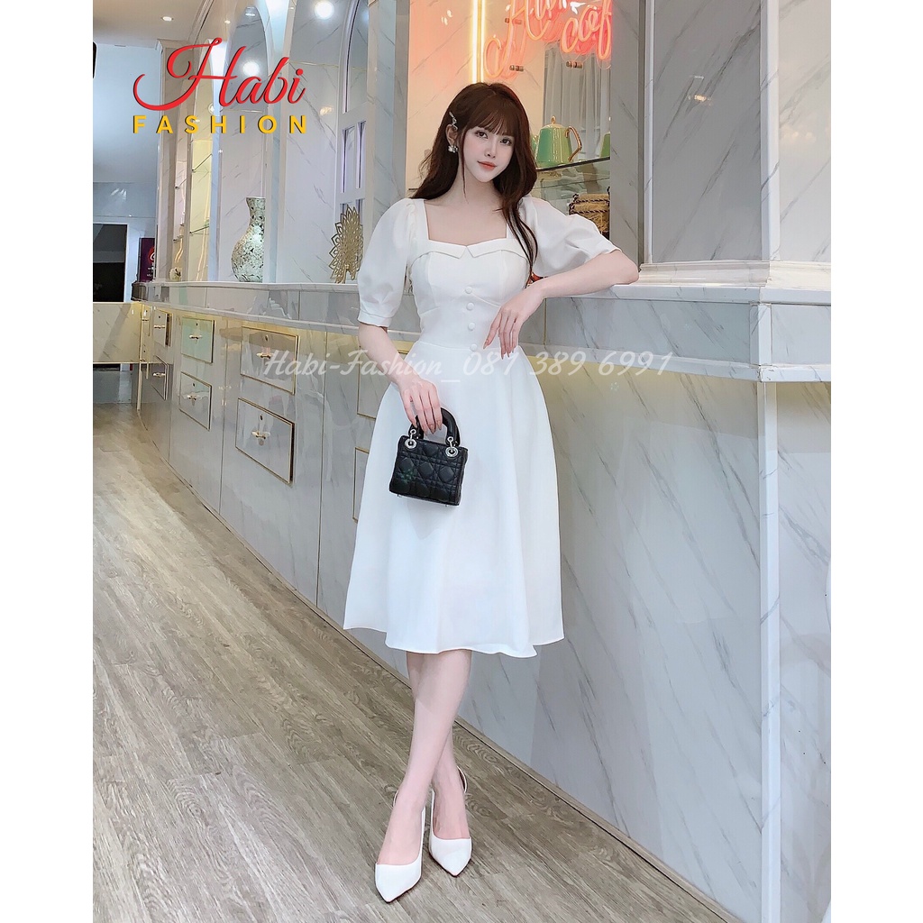 Váy xòe dự tiệc Habi Fashion thiết kế sang chảnh tôn dáng che khuyết điểm đi chơi, dự tiệc, đi làm... xinh xỉu