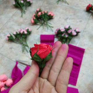 Comboo Hoa hồng handmade và giỏ cắm hoa