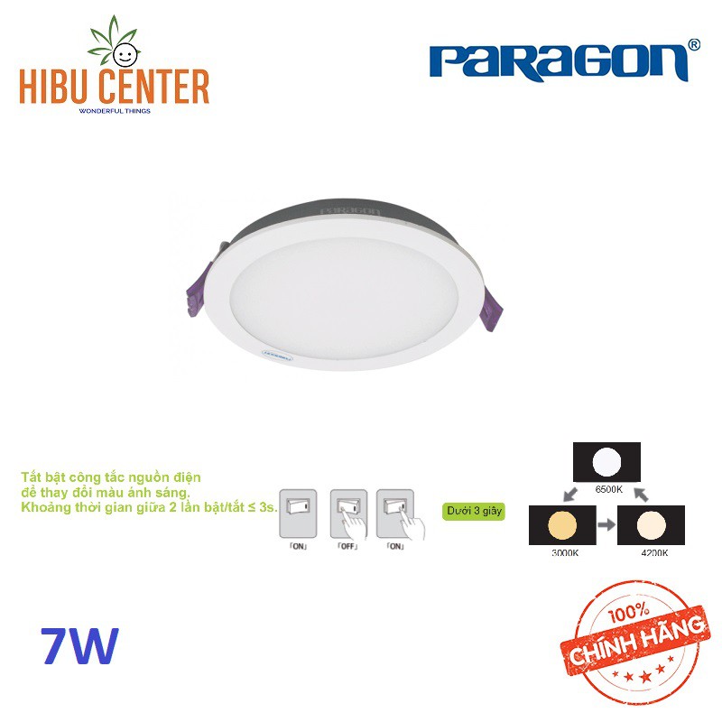 Bộ Đèn LED Paragon Downlight 7W/ 9W/ 12W Có Đổi Màu (PRDMM Series) Hàng Chính Hãng – HIBUCENTER