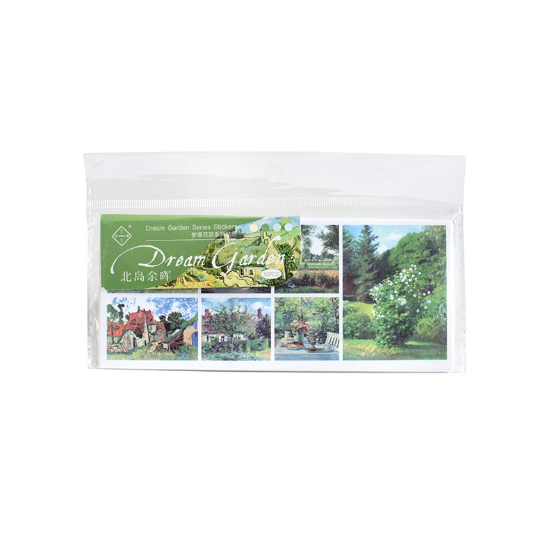 Mr.Paper  8 phong cách 12 tờ / gói nhãn dán INS phong cảnh tươi phong bì phong bì hoa tươi phong bì ghi chú trang trí vật liệu dán
