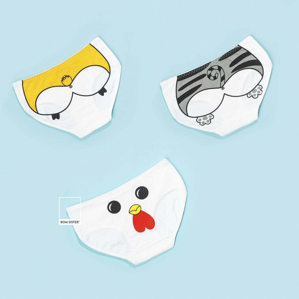  Quần Lót Cotton Pha Lưng Vừa Hoạ Tiết Thú Dễ Thương BOM SISTER Q2919 | BigBuy360 - bigbuy360.vn