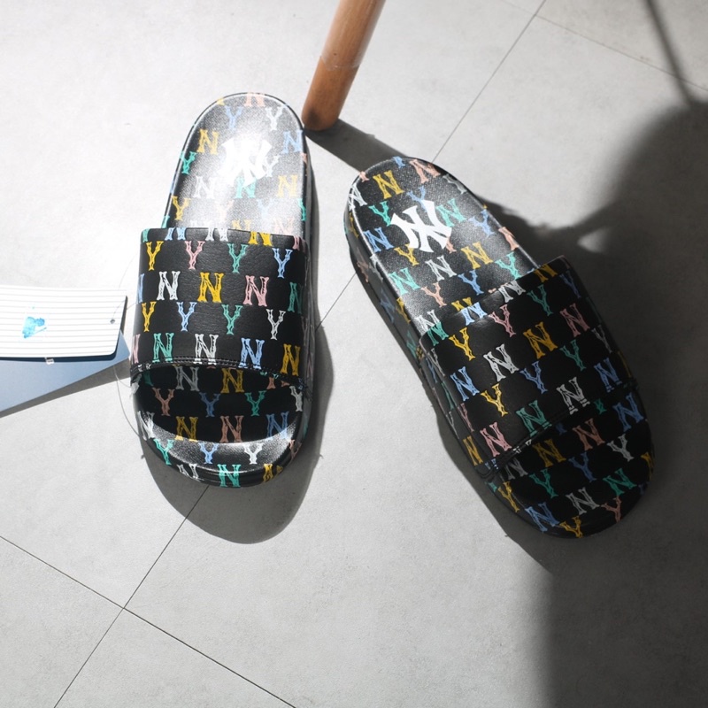 Dép MLB quai ngang mono 3 màu nam nữ