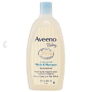 Dầu tắm gội dưỡng ẩm cho bé, mùi nhẹ Aveeno Baby Daily Moisture Lightly Scented wash shampoo 532ml