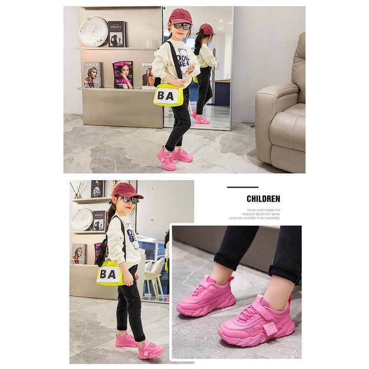 Giày thể thao chống trượt phối lưới thoáng khí, thời trang cho trẻ em 9329