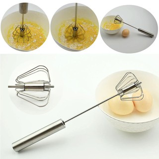 Cây Đánh Trứng Inox Có Trục Nhấn Xoay Tiện ích 25.5 cm