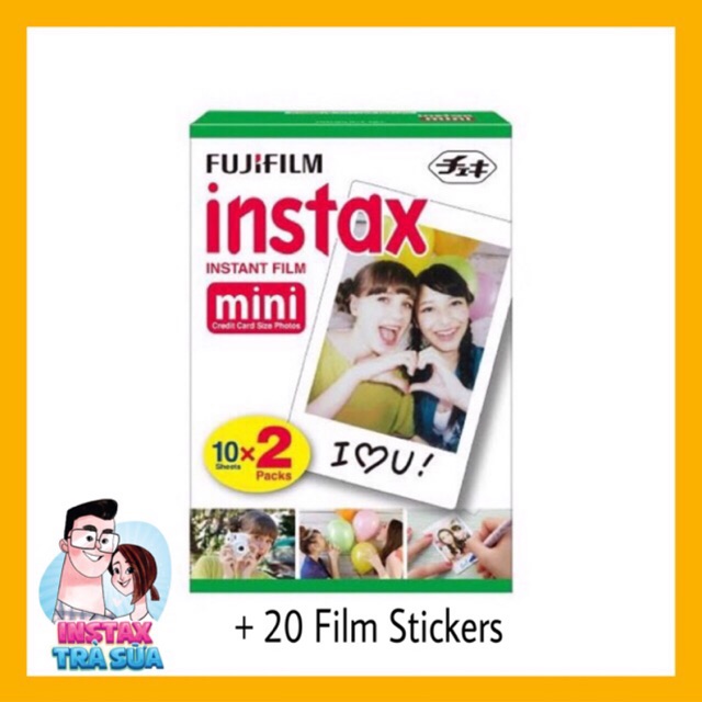 FILM INSTAX MINI Twin Pack (20 TẤM) - Fujifilm - Giấy in máy ảnh lấy ngay Instax Mini