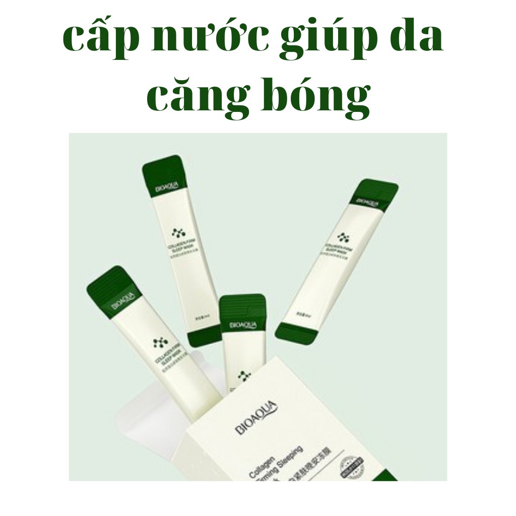 Mặt nạ ngủ collagel dưỡng ẩm trắng da thạch cấp nước BIOAQUA nội địa trung hộp 20 gói | BigBuy360 - bigbuy360.vn