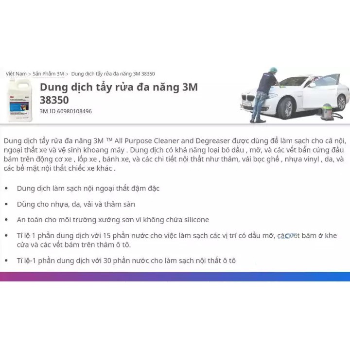 Dung Dịch Tẩy Rửa Đa Năng 3M 38350 3.78L