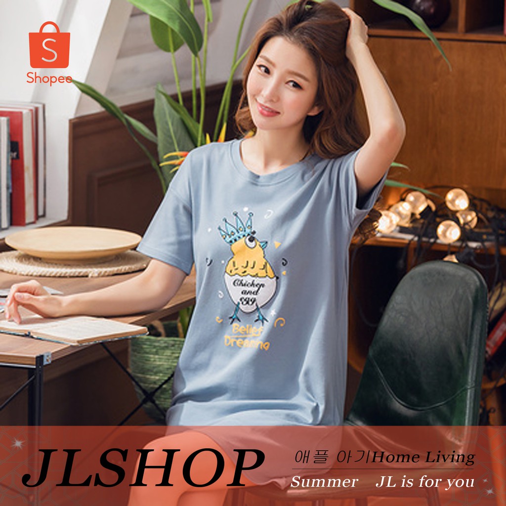 Bộ Đồ Ngủ Cotton Tay Ngắn Kiểu Hoạt Hình Xinh Xắn Cho Cặp Đôi 05 | BigBuy360 - bigbuy360.vn