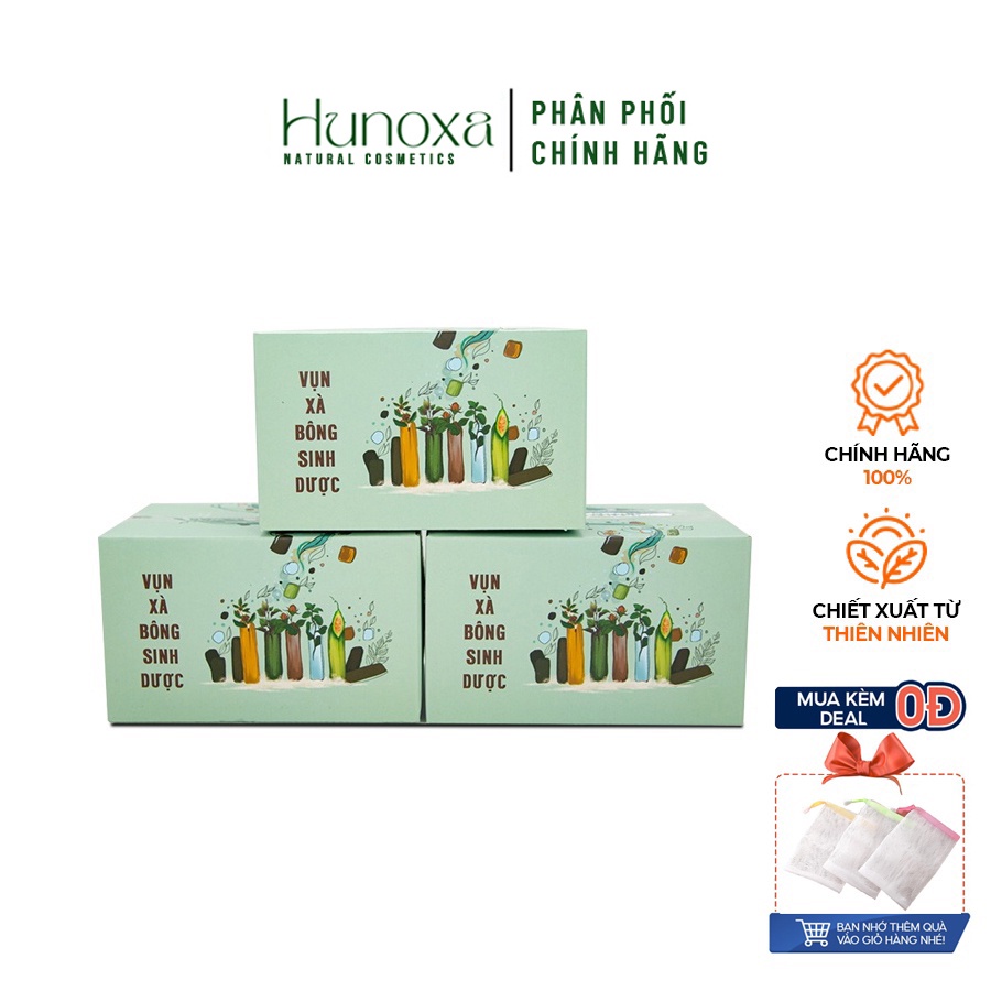 Vụn xà bông sinh dược, xà phòng giảm mụn lưng chiết xuất 100% từ thiên nhiên, an toàn không hóa chất - HUNOXA