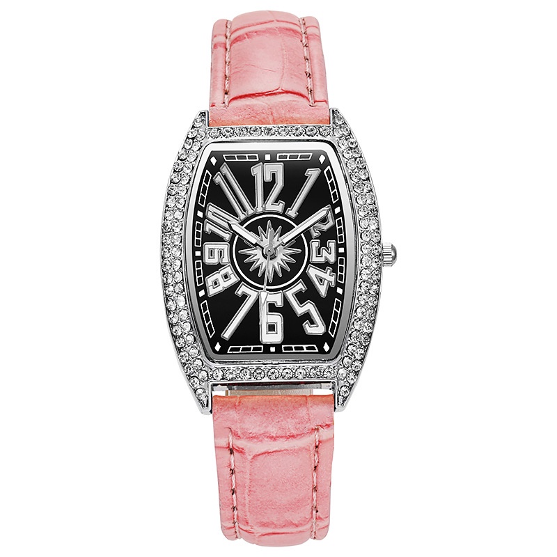 Đồng hồ nữ D-ZINER dây da mặt vuông đính đá sang trọng cao cấp chính hãng ND40 | BigBuy360 - bigbuy360.vn