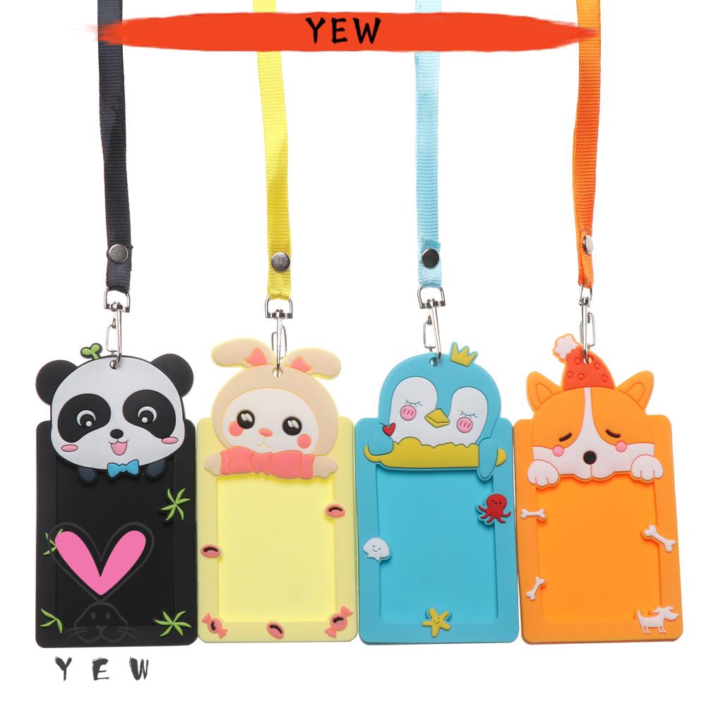 1 Dây Đeo Thẻ Bằng Silicon Họa Tiết Động Vật Dễ Thương Tiện Dụng Cho Trường Học/ Văn Phòng