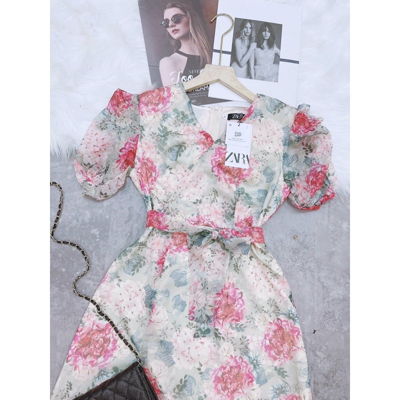 [Mã SKAMA06 giảm 8% tối đa 50K đơn 250K] Váy hoa cổ V đai eo | BigBuy360 - bigbuy360.vn