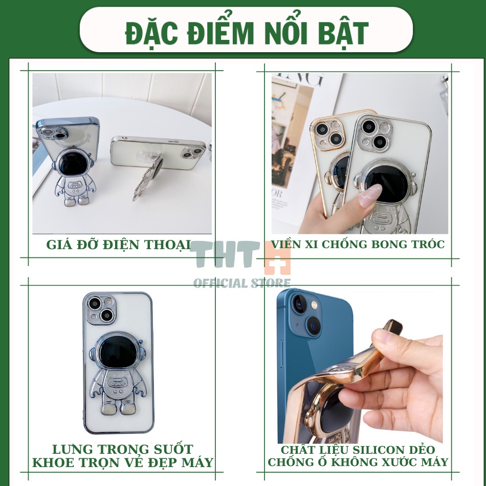 Ốp điện thoại IP phi hành gia trong có giá đỡ điện thoại cho Iphone 6/7/8/x/xsmax/11/12/13/Plus/Pro/Promax BIBU SHOP