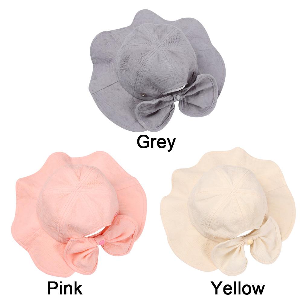 Mũ Tai Bèo Cotton Chống Nắng Đính Nơ Phong Cách Công Chúa Cho Bé 2-4 Tuổi