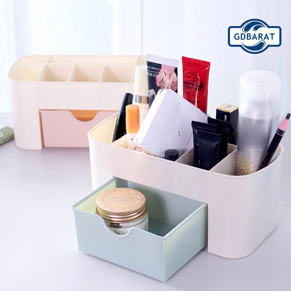 Hộp Nhựa Nhiều Ngăn Đựng Đồ Trang Điểm Để Bàn Tiện Dụng
